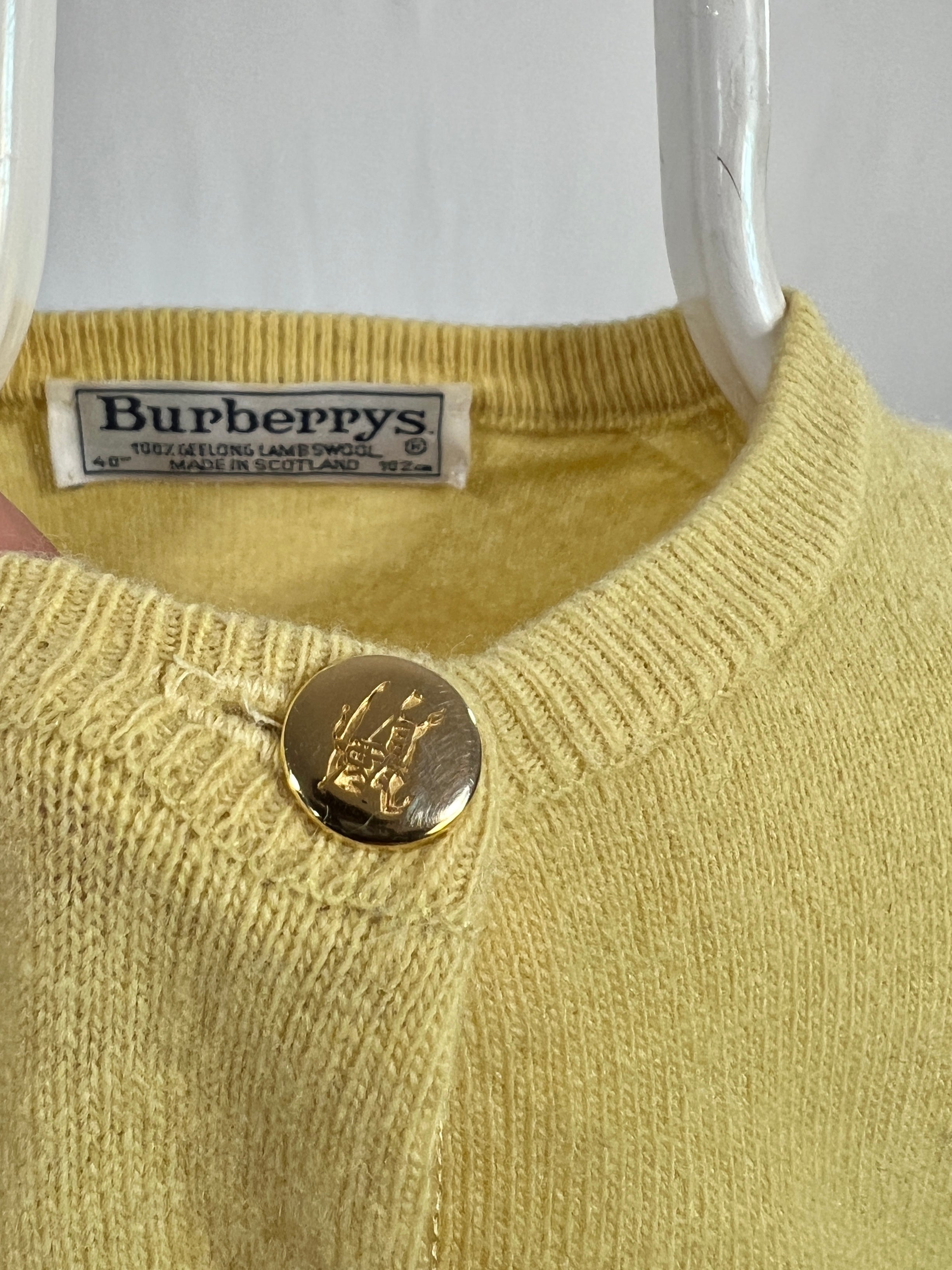 Cardigan vintage Burberry in lana tg 40