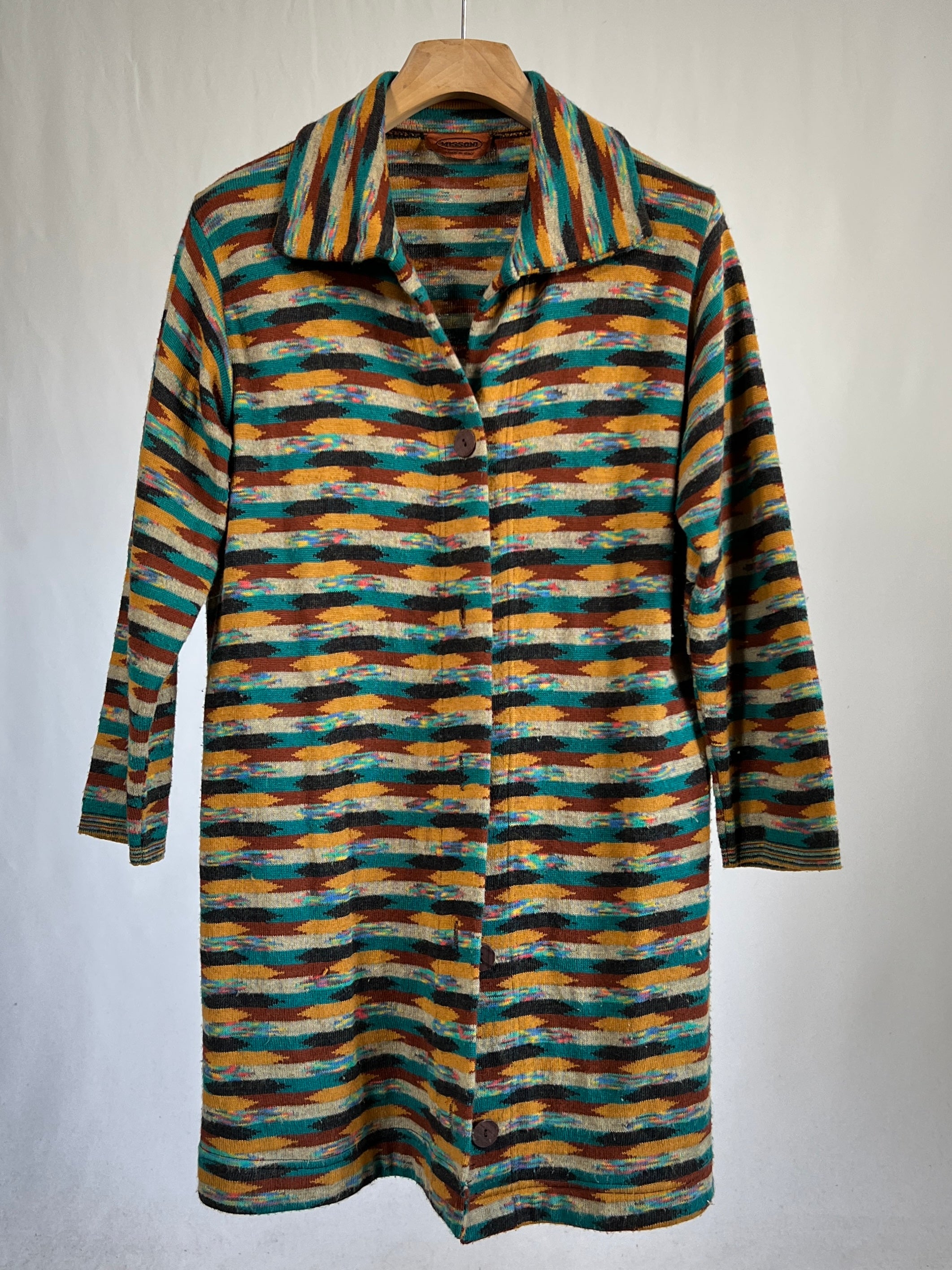 Cardigan lungo vintage Missoni in lana tg 44