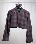 Carica l&#39;immagine nel visualizzatore di Gallery, Camicia vintage cropped in flanella tg S/M
