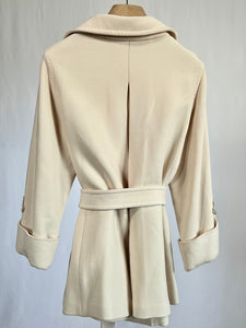 Cappotto vintage Max Mara panna doppiopetto tg 46