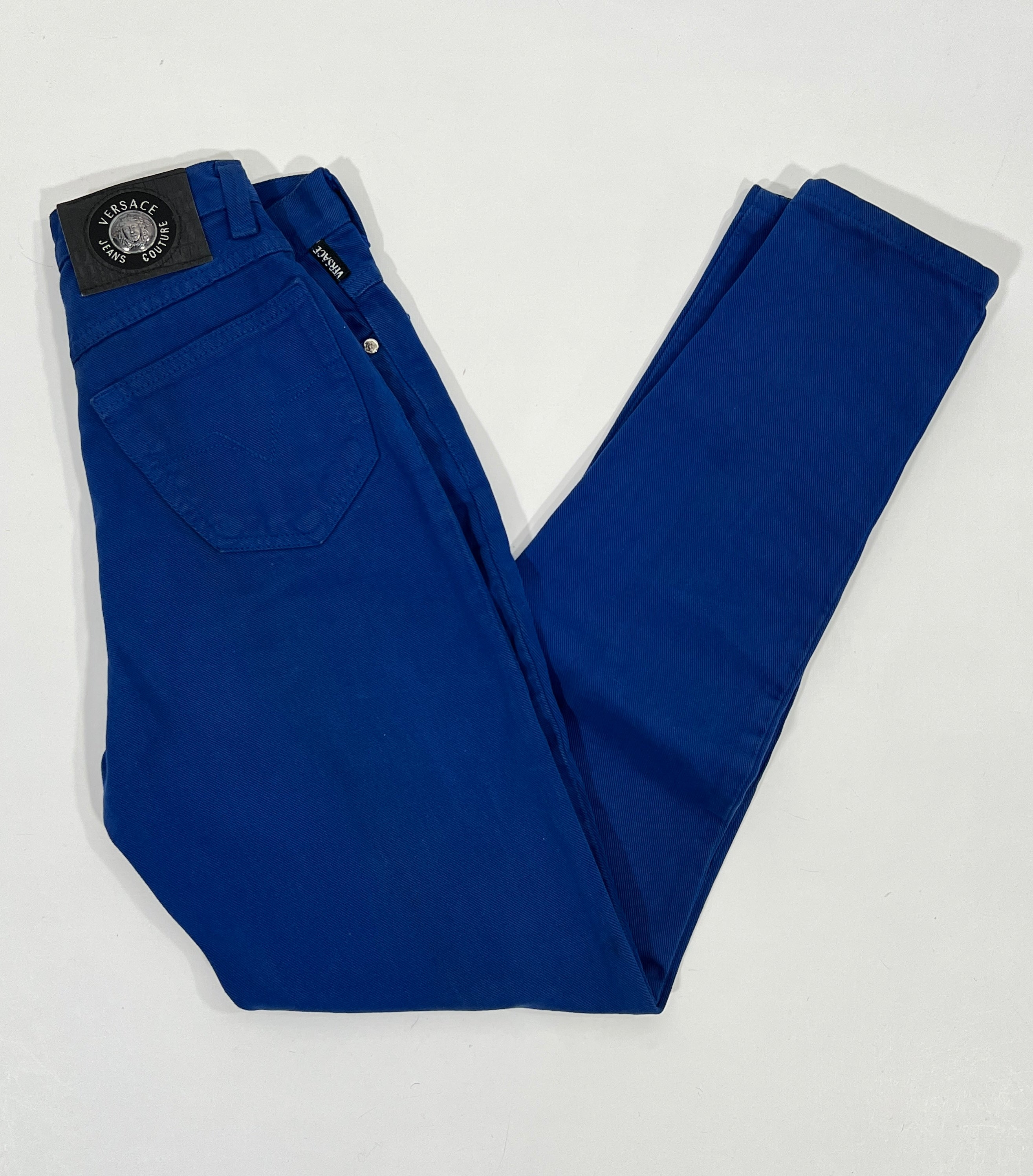 Pantaloni vintage Versace blu tg XS Apotheke vintage