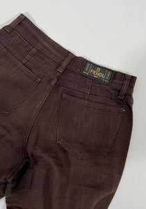 Pantaloni vintage Fendi monogram marrone tg 44