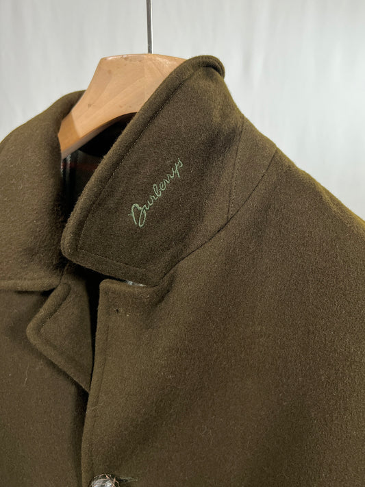 Cappotto vintage Burberry verde lana tg XL