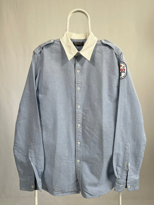 Camicia vintage Ralph Lauren celeste tg L