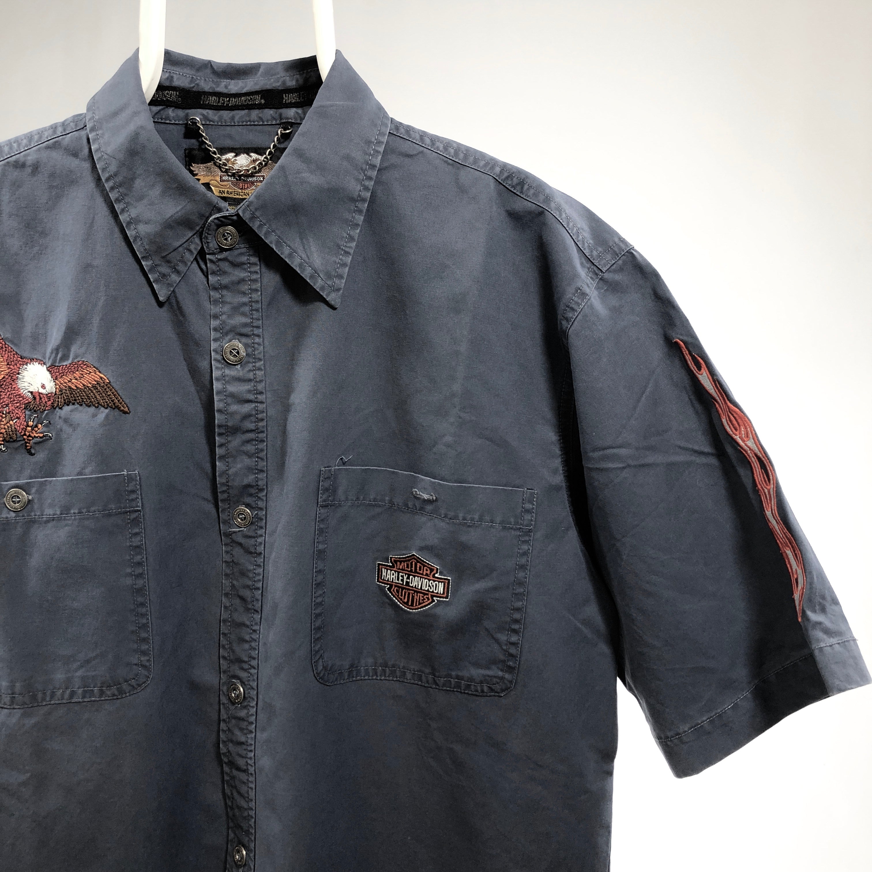 Harley-Davidson vintage shirt blue tg XL