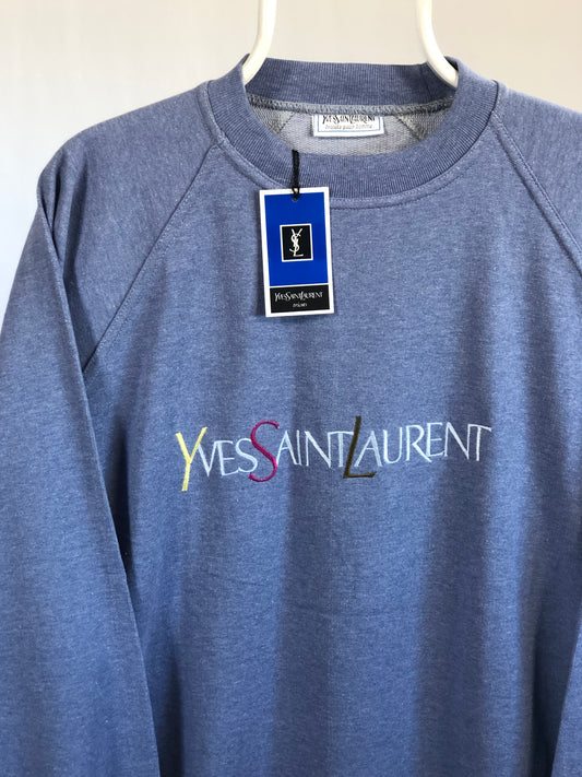 Felpa vintage YSL lilla pastello tg L