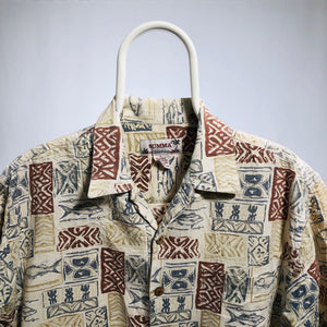 Hawaiian vintage shirt linen tg S/M