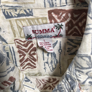 Hawaiian vintage shirt linen tg S/M