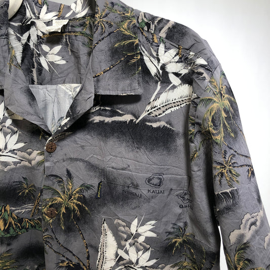 Camicia vintage fantasia con palme tg M