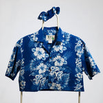 Carica l&#39;immagine nel visualizzatore di Gallery, Camicia vintage Hawaiian cropped tg S/M
