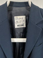 Carica l&#39;immagine nel visualizzatore di Gallery, Blazer vintage Moschino blu tg M
