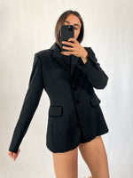 Carica l&#39;immagine nel visualizzatore di Gallery, Blazer vintage Moschino nero tg M
