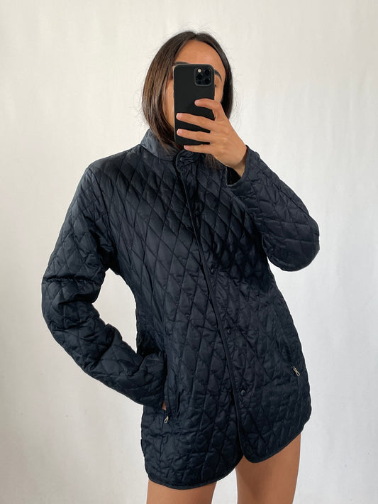 Giacca vintage Moncler blu trapunta tg M