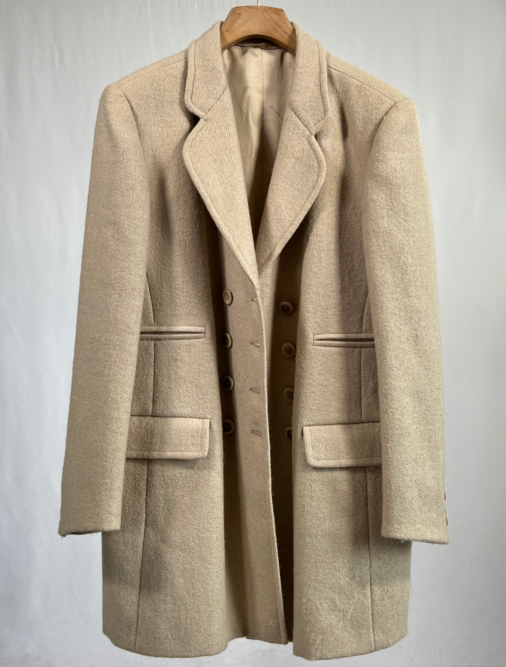 Cappotto vintage Max Mara in lana doppiopetto tg L