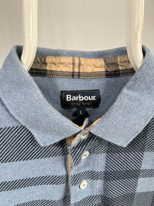 Polo vintage Barbour celeste tg L