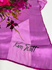 Foulard vintage Ken Scott in seta