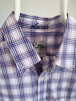 Carica l&#39;immagine nel visualizzatore di Gallery, Camicia vintage Lacoste manica corta viola tg L
