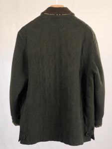 Cappotto Burberry vintage verde in lana tg L/XL