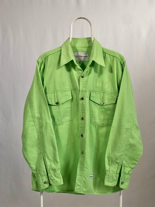 Camicia vintage Calvin Klein verde tg M