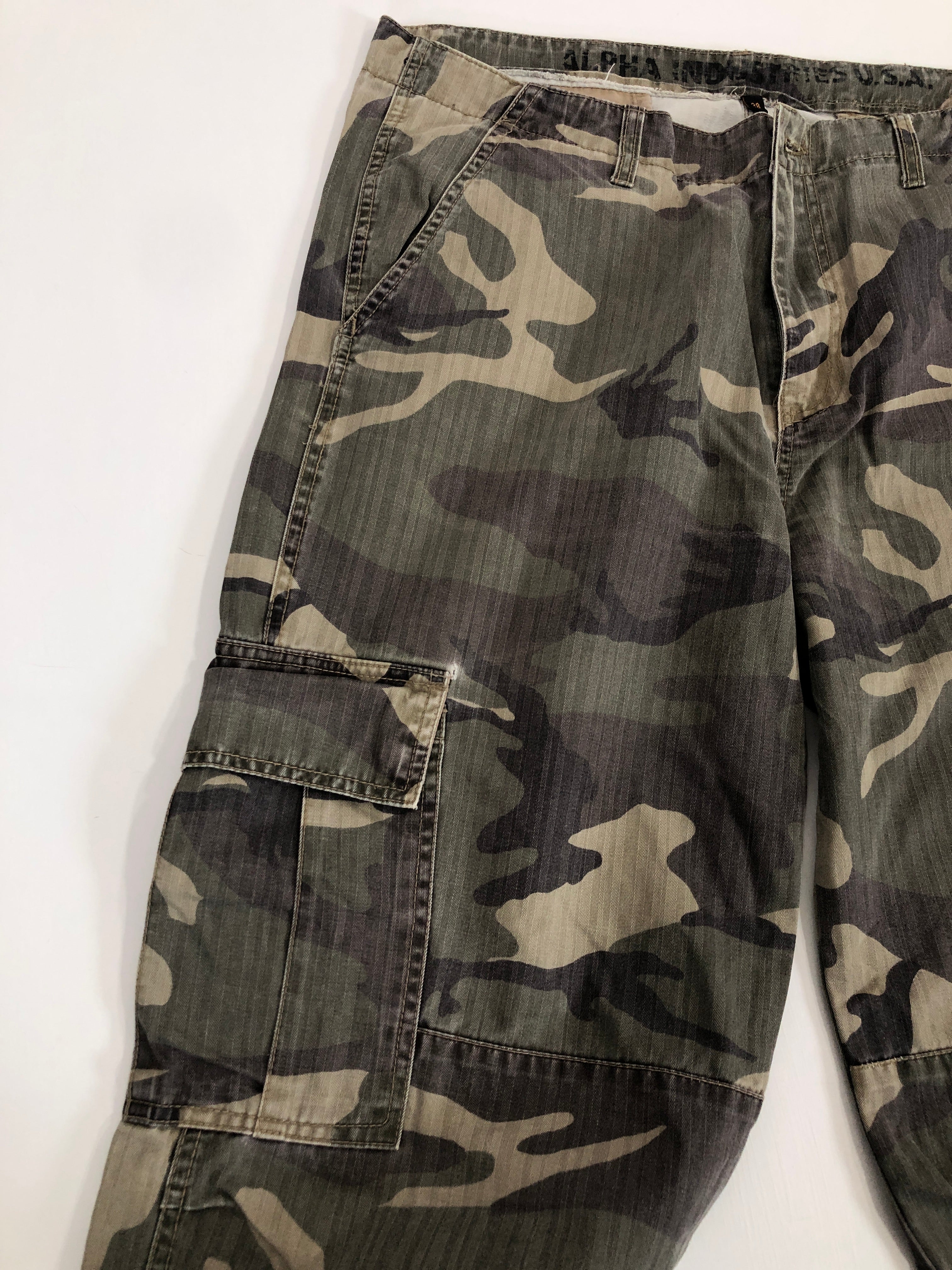 Pantalone vintage militare Alpha Industries cargo tg 38