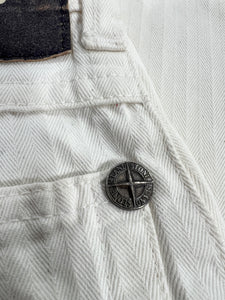 Pantaloni vintage Stone Island bianco tg 48