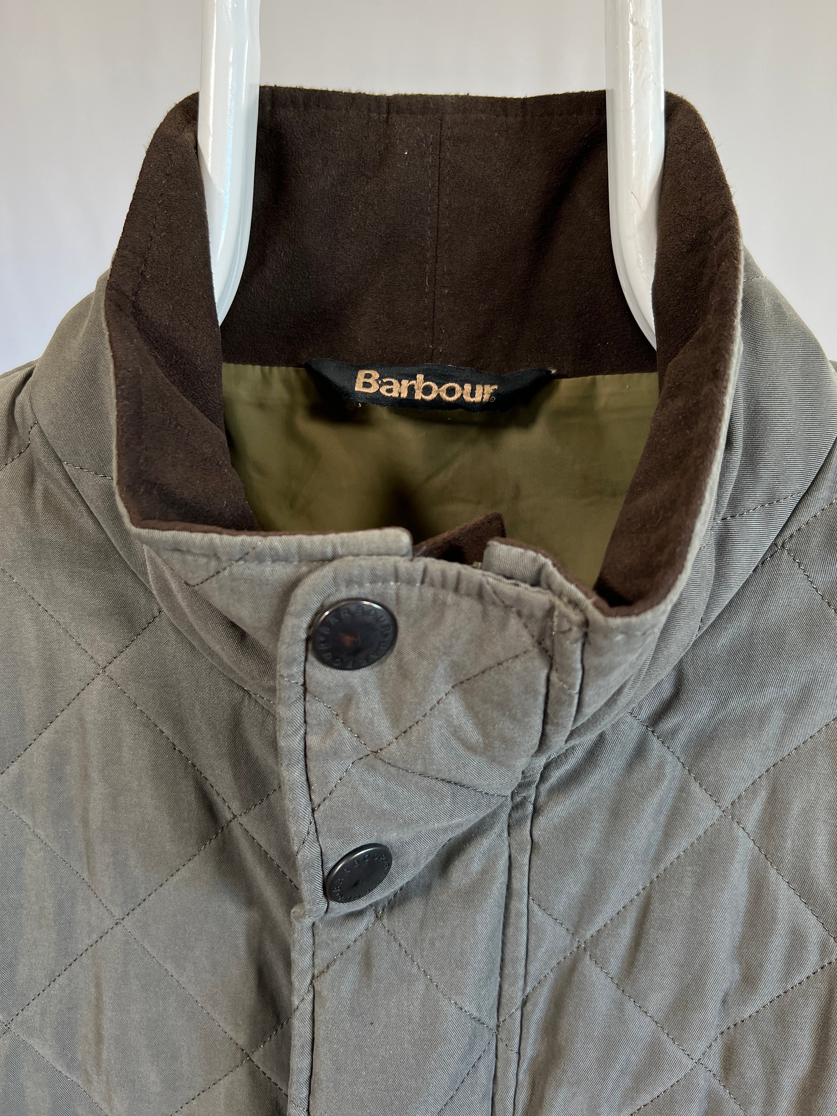 Giacca vintage Barbour in trapunta verdone tg L