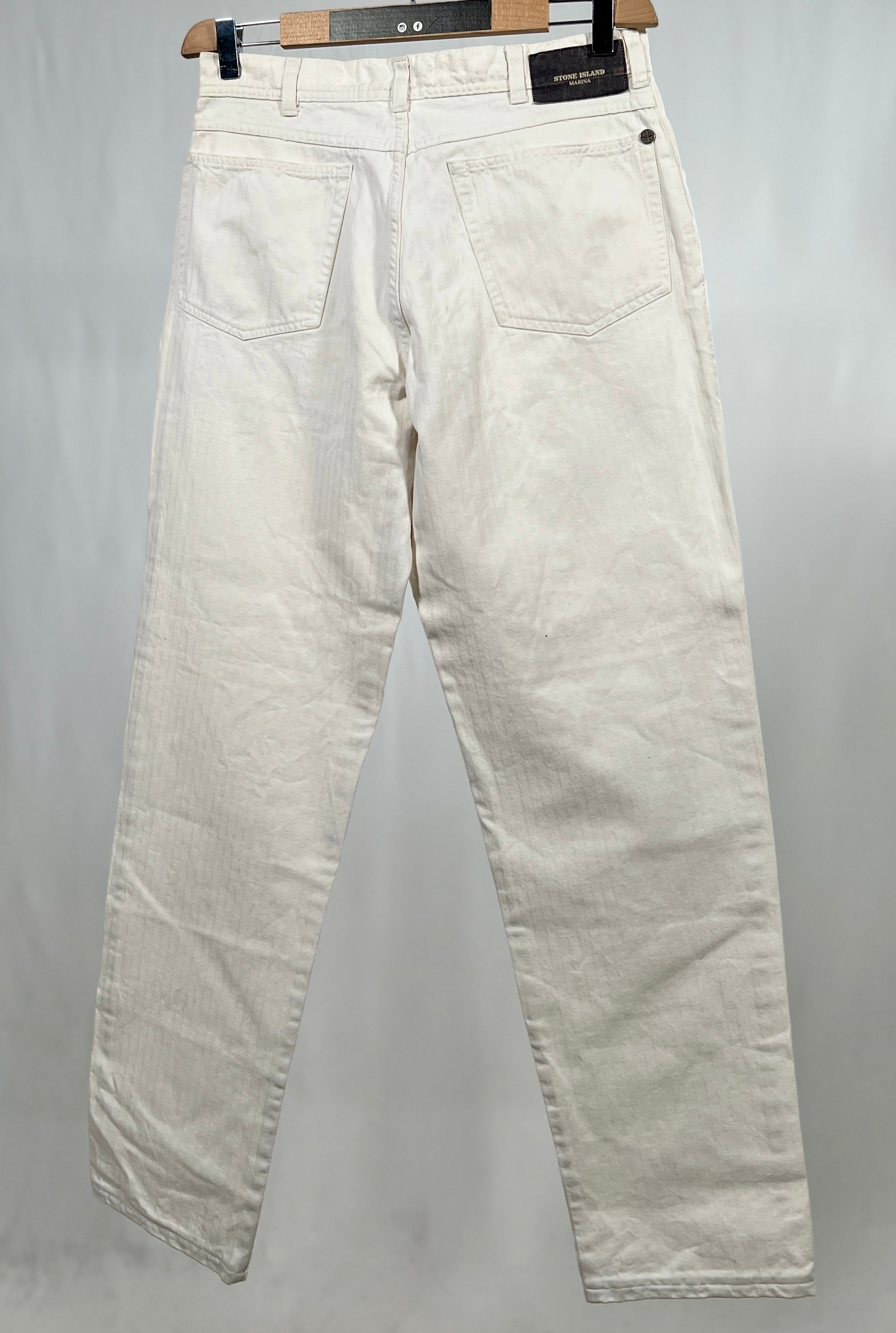 Pantaloni vintage Stone Island bianco tg 48