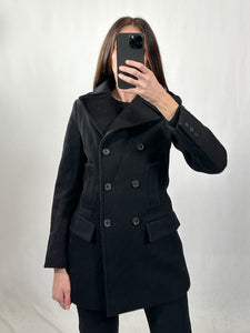 Cappotto vintage Prada nero lana tg 38