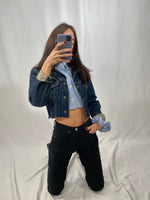 Carica l&#39;immagine nel visualizzatore di Gallery, Giacca di jeans cropped Gas tg S
